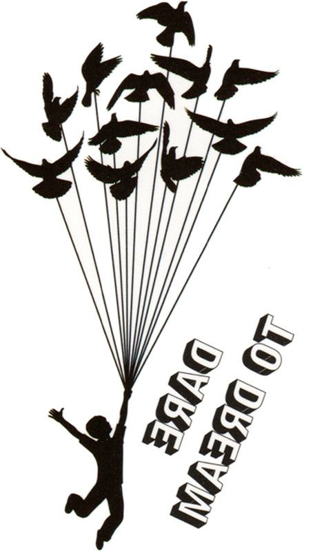 The Canvas Arts Wrist Arm Hand Flying Birds Body Temporary Tattoo  (Flying Birds Tattoo)