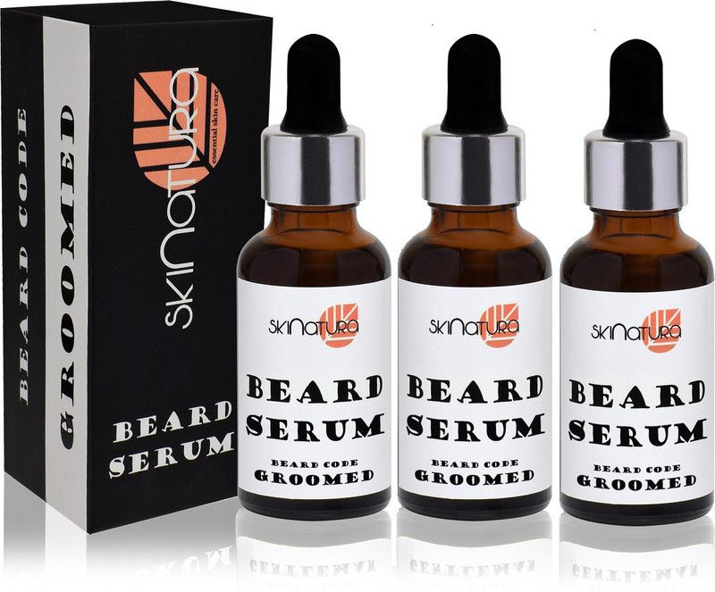Skinatura Groomed Beard Mustache Serum Pack of 3 (90Ml)  (90 ml)
