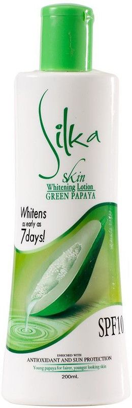SILKA SKIN WHITENING GREEN PAPAYA LOTION (WHITENS AS EARLY 7DAYS)  (200 ml)