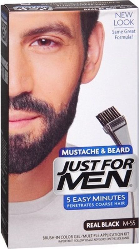JUST FOR MEN Mustache & Beard , Real Black