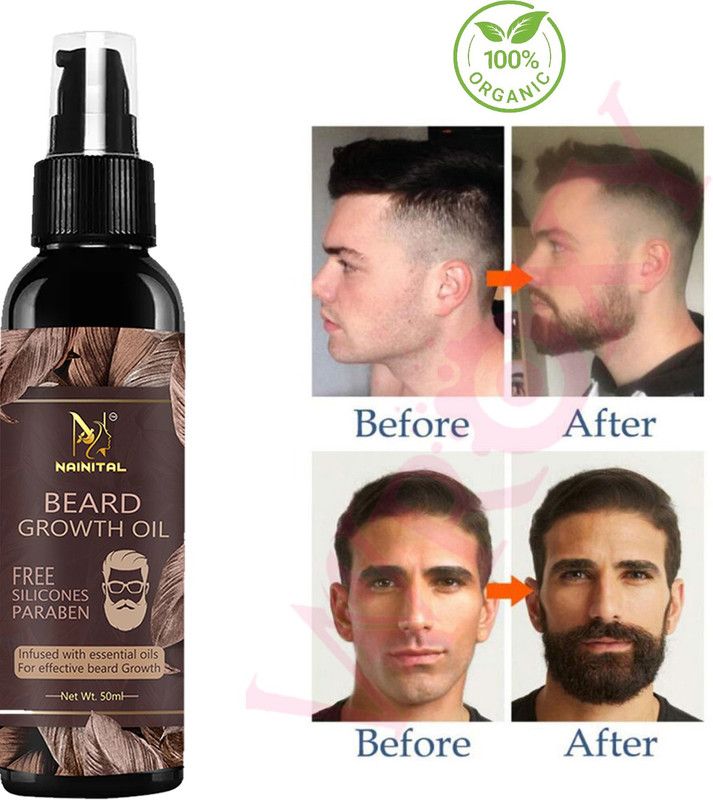 NAINITAL Extra Advanced Beard Oil For Men Fast Beard Growth Oil Almond - Jojoba Hair Oil  (50 ml)