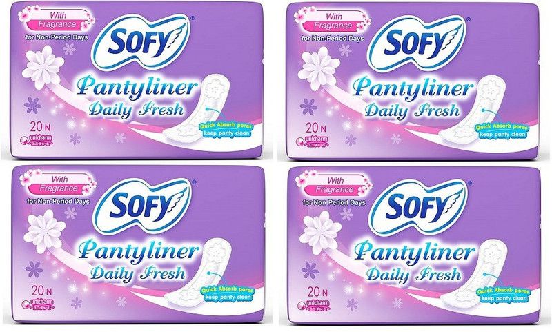 SOFY Pantyliner Daily Fresh - 20+20+20+20 Counts Pantyliner  (Pack of 80)