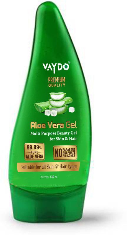 vaydo 99.99% Pure Aloe Vera Gel - Ultimate Multipurpose Beauty Gel For Skin and Hair - No Parabens, Silicones, Mineral Oil, Color, Synthetic Fragrance  (130 ml)