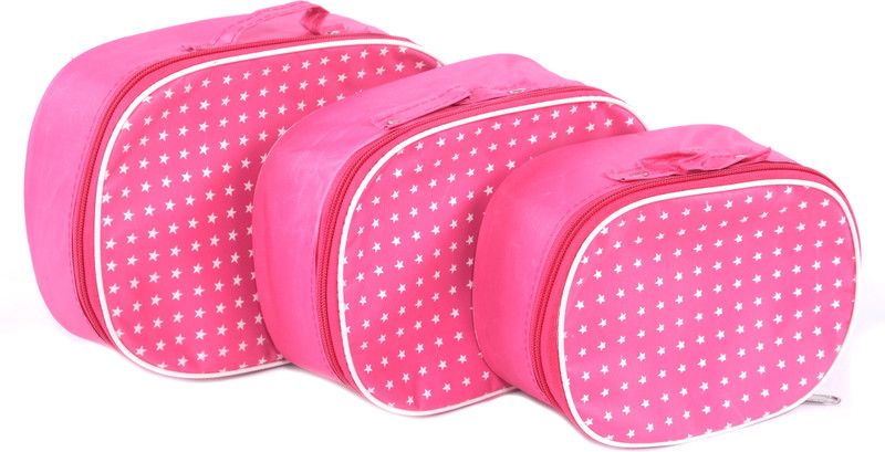 Meher STAR VANITY BOX multi purpose,, jewellery Vanity Box  (Pink)