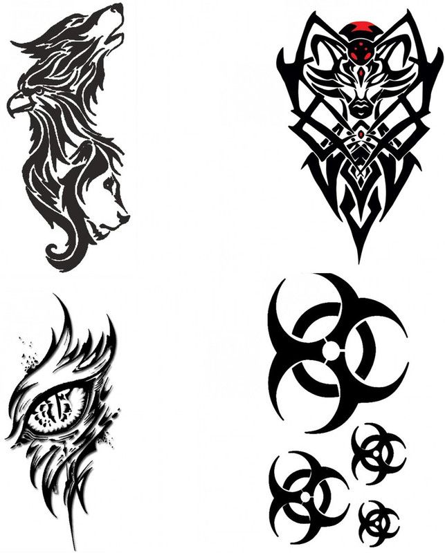 Ordershock Dragon with Fox Combo Tattoo Waterproof Boys and Girls Best Design Temporary Body Tattoo  (Dragon with Fox Combo Tattoo)