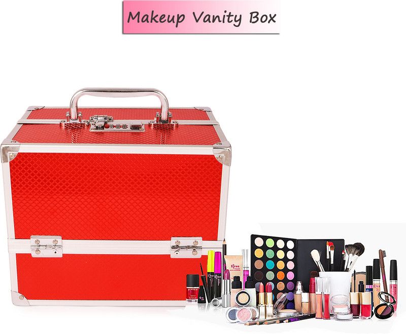 A to z collection VANITY BOX KAX 0015 MAKEUP BOX Vanity Box  (Red)