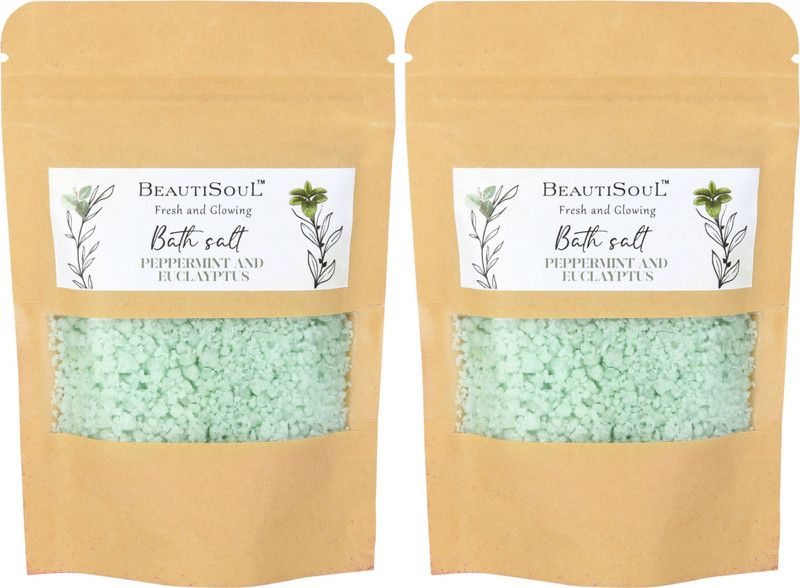 Beautisoul Peppermint and Eucalyptus Bath Salt and Foot Soak for Pain relief 100 + 100gm  (0.2 g)