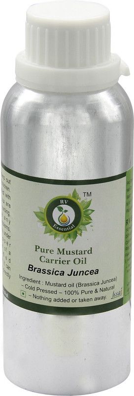 R V Essential Mustard Carrier Oil 1250ml- Brassica Juncea (100% Pure and Natural Cold Pressed)  (1250 ml)