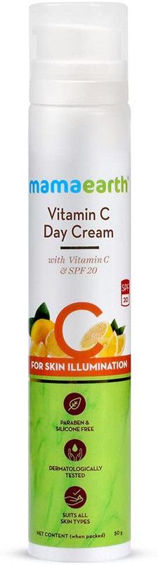 Mamaearth Vitamin C Day Cream For Face, with Vitamin C & SPF 20, for Skin Illumination – 50g  (50 g)