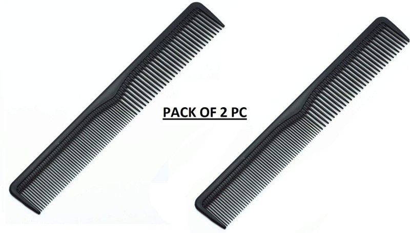 gobuy Professional 8.8 Inch Comb - Black Carbon Fiber plan hair comb (pack of 2)