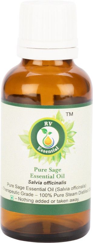 R V Essential Pure Sage Essential Oil 30ml- Salvia Officinalis (100% Pure and Natural Steam Distilled)  (30 ml)