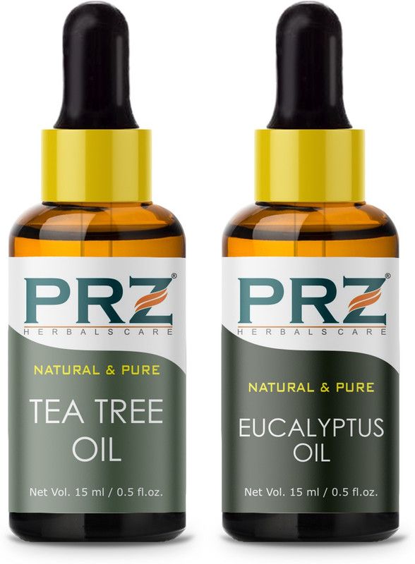 PRZ Combo of Tea tree oil and Eucalyptus oil (Each 15ML )  (15 ml)