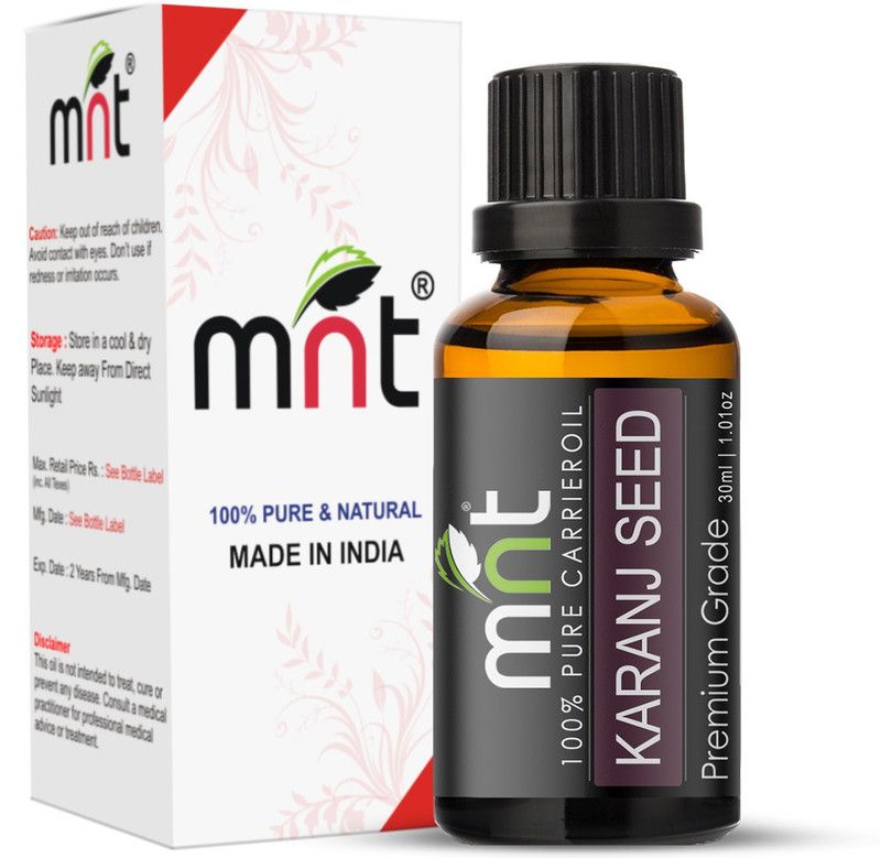 mnt Karanj Seed Cold Pressed Carrier Oil (30ML) 100% Pure Natural & Therapeutic Grade For Aromatherapy, Skin, Acne & Hair Growth  (30 ml)