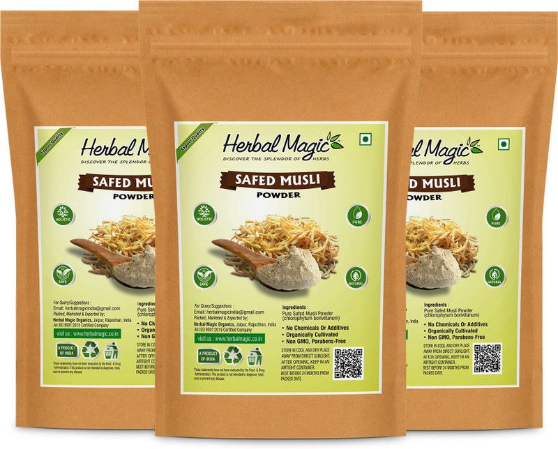 Herbal Magic Safed Musli Powder - Pack of 3  (3 x 50 g)