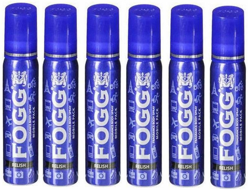 FOGG Relish Body Spray Mobile Pack Pocket Deo for Men and Women (25 ml x 6) Deodorant Spray - For Men & Women  (150 ml, Pack of 6)