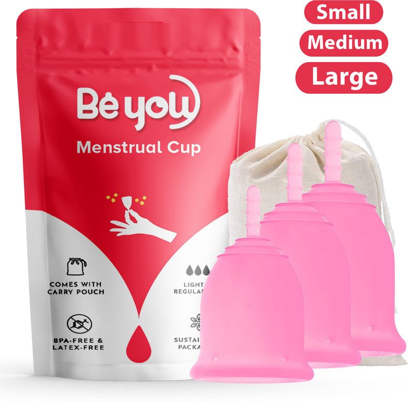BEYOU Large Reusable Menstrual Cup  (Pack of 3)