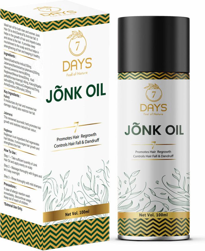 7 Days Jonk Hair Regrowth stop Hair fall Dandruff Resolved Alopecia Care Hair Oil  (100 ml)