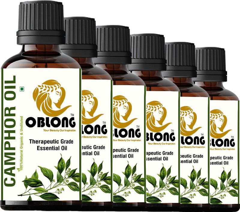 OBLONG PREMIUM QUALITY 100% ORGANIC CAMPHOR OIL 6 BOTTLE(S) OF 10ML  (60 ml)
