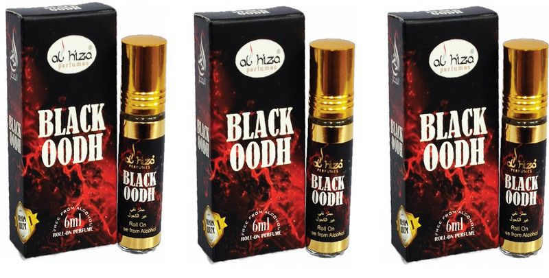 Al Hisa Original Black Oudh Luxury Roll on attar Alcohol-free Long Lasting Fragrance - 3 Floral Attar  (Oud (agarwood))