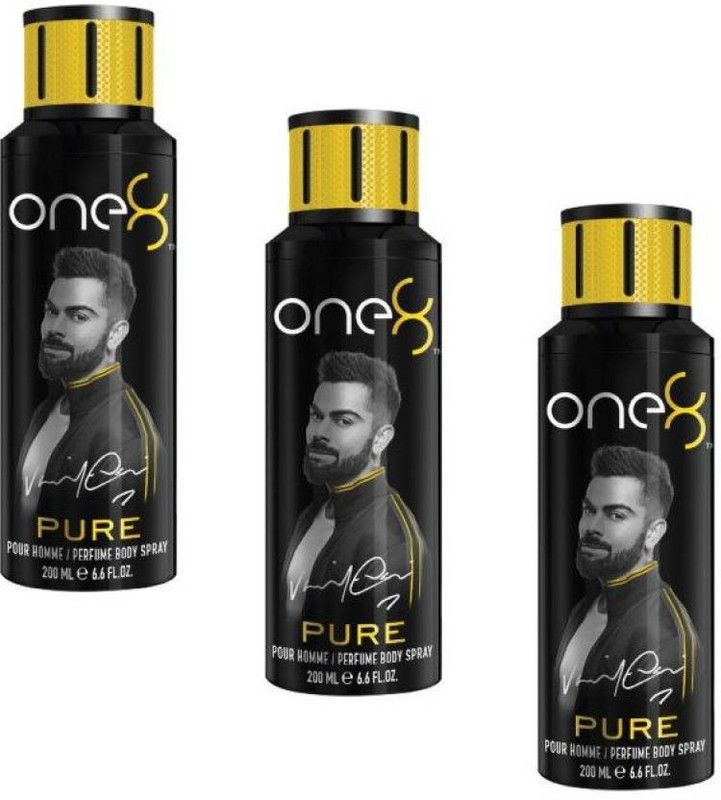one8 by Virat Kohli PURE pack of 3 Body Spray 600ml Body Spray - For Men  (600 ml, Pack of 3)
