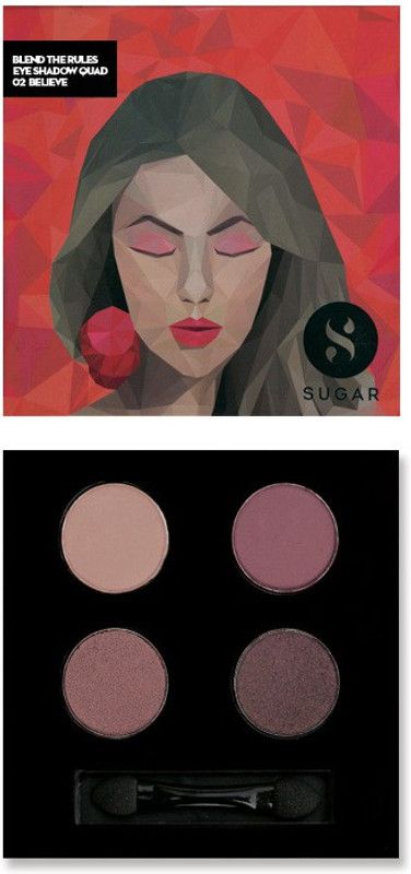 SUGAR Cosmetics Blend The Rules Eyeshadow Quad Believe 5 g  (02 Believe)