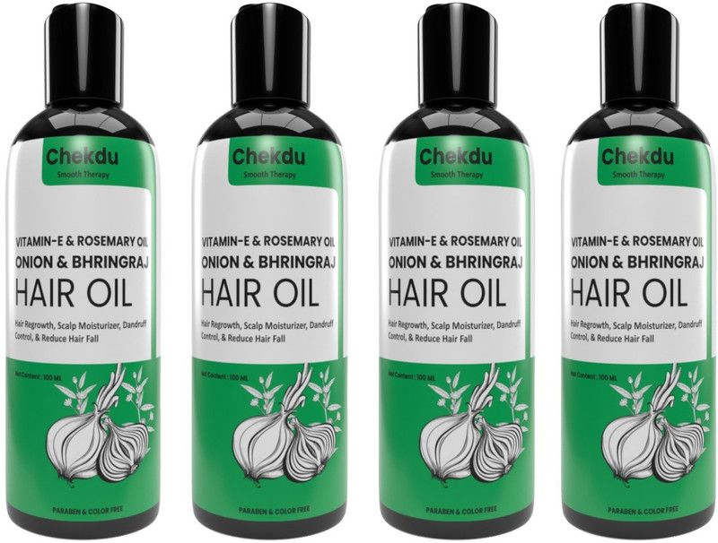 Chekdu HairTherapy Onion Bhringraj Hair Oil Preventing Hair Loss, Promoting Hair Growth Hair Oil  (400 ml)