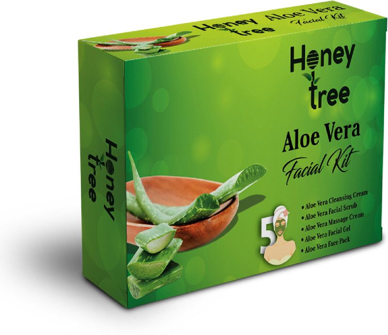 HONEY TREE Aloevera Kit to Control Dryness for Women & Men  (5 x 100 g)