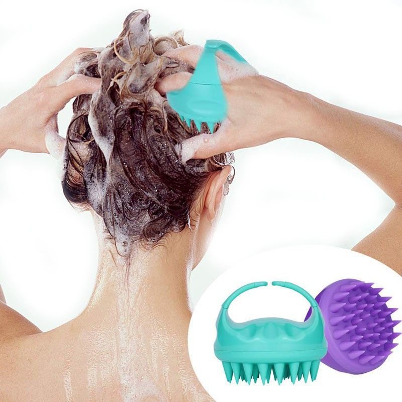 Ghelonadi Hair Scalp Massager Shampoo Brush with Soft Silicone Bristles Anti Dandruff Shower Head Scrubber for Men and Women Multicolor 1 PCS