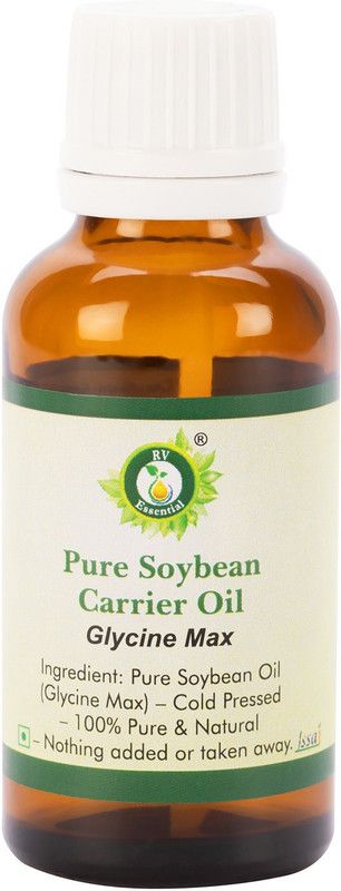R V Essential Pure Soybean Carrier Oil 50ml- Glycine Max (100% Pure and Natural Cold Pressed)  (50 ml)