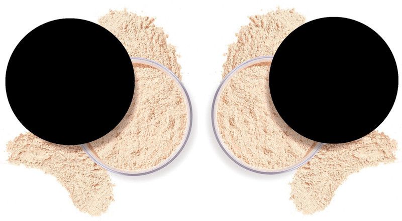 MYEONG Lightweight makeup setting loose face pressed powder with cosmetic puff for correcting skin Compact  (BANANA BEIGE, 24 g)