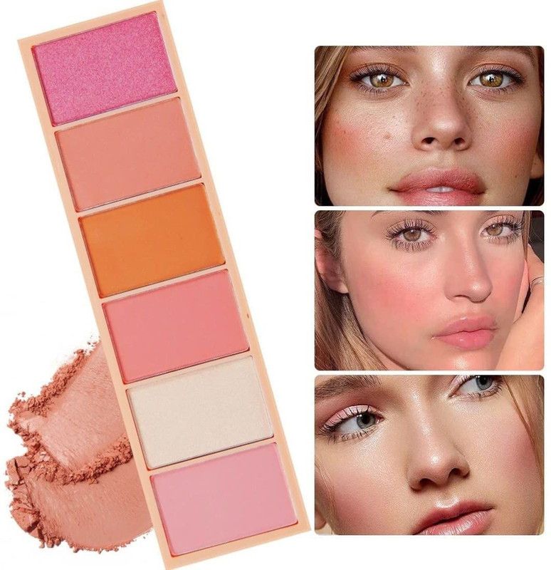 tanvi27 6 In 1 Blusher Highlighter and Eyeshadow Palette  (MULTI COLOR)