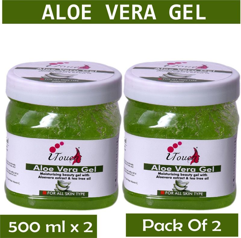 I TOUCH HERBAL ALOE VERA GEL 500 ML X 2 (PACK OF 2)  (1000 ml)