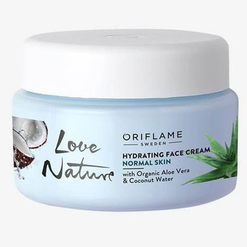 Oriflame Cosmetic Gallery LOVE NATURE Hydrating Face Cream with Organic Aloe Vera & Coconut Water  (50 ml)