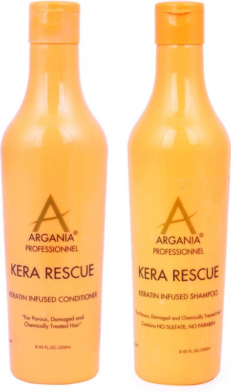 ARGANIA KERA RESCUE CONDITIONER (250 ML) & RESCUE SHAMPOO (250 ML)  (500 ml)