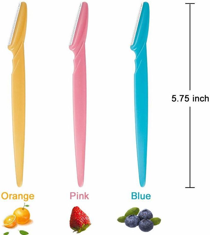 De-Ultimate Set of 3 Pcs Eyebrow Shaping Trimmer Shaper Shaver Tools Disposable Razor  (Pack of 3)