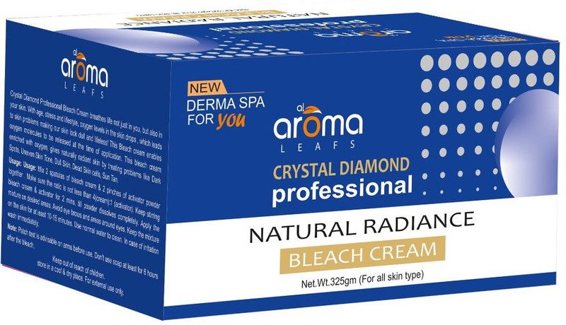 AlAroma Leafs Crystal Diamond Bleach Cream|250g Bleach+50g Activator+25g Pre Bleach Cleanser  (325 g)