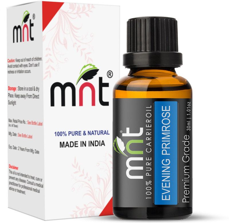 mnt Evening Primrose Cold Pressed Carrier Oil (30ML) 100% Pure Natural & For Aromatherapy, Massage Use for Hair Cair & Skin Care  (30 ml)