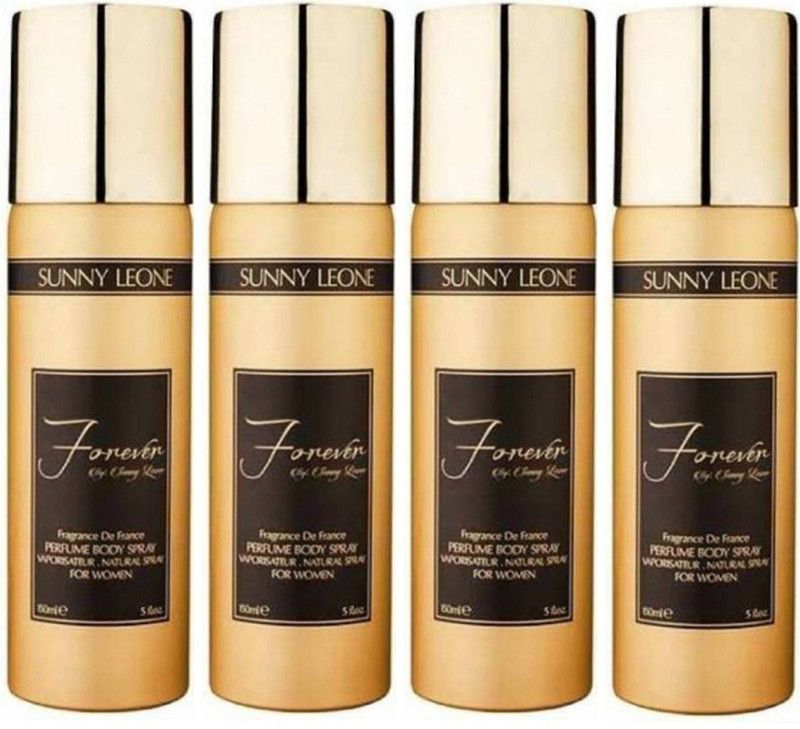 Lust by Sunny Leone 4 FOREVER GOLD Deodorant Spray - For Women  (600 ml, Pack of 4)