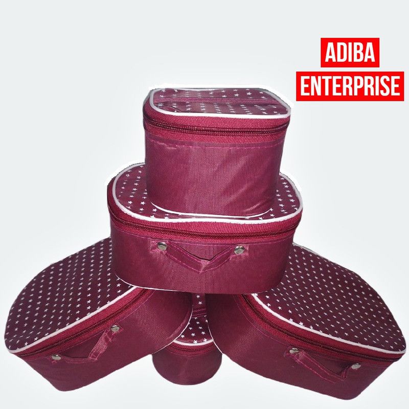 AD enterise Maroon Star 5 kit •	Cosmetic box, Makeup Kit Bag, Gold Item & medicine Storage Case Vanity Box  (Maroon)