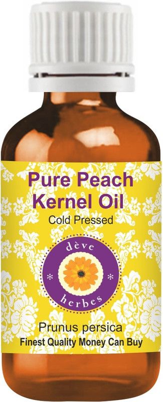 deve herbes Pure Peach Kernel Oil (Prunus persica) 100% Natural Therapeutic Grade Cold Pressed  (15 ml)