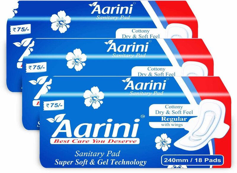 AARINI REGULAR 240 MM SUPER SAVER PACK Sanitary Pad  (Pack of 3)