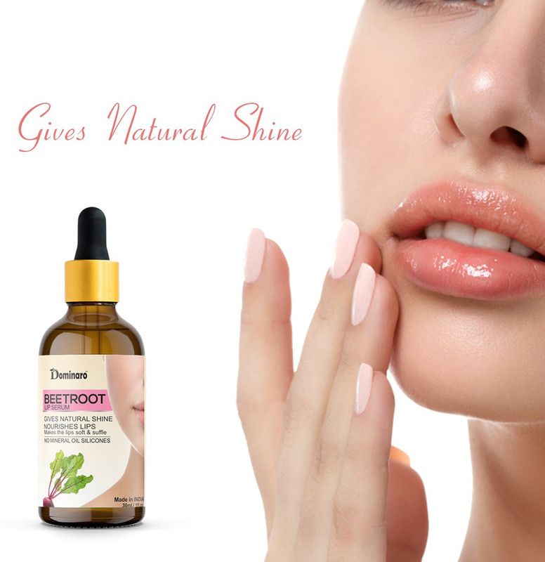 Dominaro Beetroot Pink Lip Serum Oil For Beetroot Flavour , Lip Shine, Glossy, Soft With Moisturizer For Men & Women 30 ml BEETROOT  (Pack of: 1, 30 g)