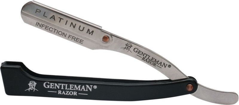 Gentleman Barber Razor For Men Ustra Straight Edge Razor For Men - BLACK