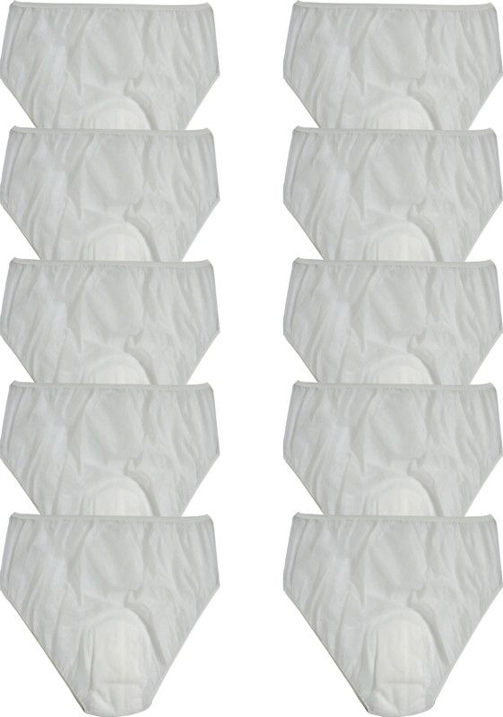SPONGY HUB Disposable Panties with Pad Specially Designed for Periods and Post Maternity (Pack of 10) Size L Sanitary Pad  (Pack of 10)