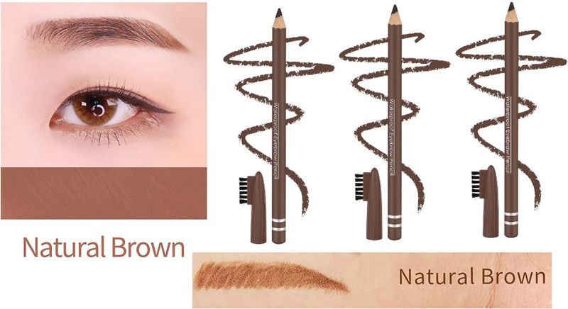 BLUEMERMAID HIGH QUALITY LOOK BROWN EYE BROW PENCIL FOR PERFECT EYE LOOK  (BROWN)