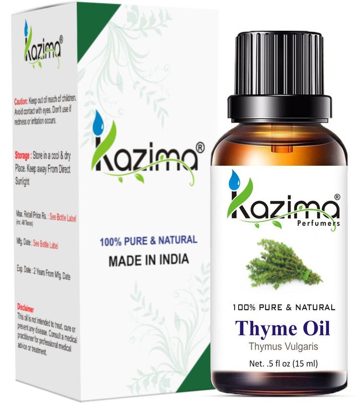 KAZIMA Thyme Essential Oil (15ML) Pure Natural & Undiluted For Skin care & Hair treatment  (15 ml)