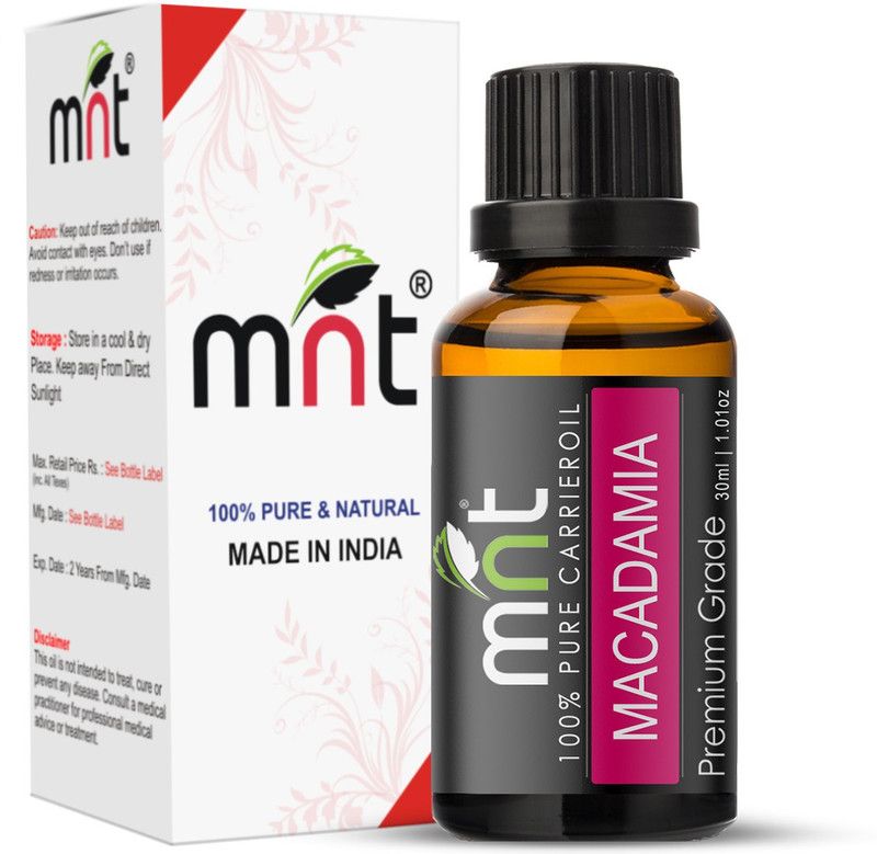 mnt Macadamia Cold Pressed Carrier Oil (30ML) 100% Pure Natural & Therapeutic Grade For Skin care  (30 ml)