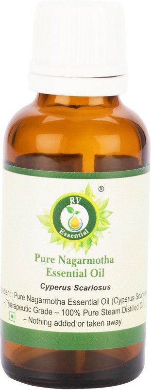 R V Essential Pure Nagarmotha Essential Oil 30ml- Cyperus Scariosus (100% Pure and Natural Steam Distilled)  (30 ml)