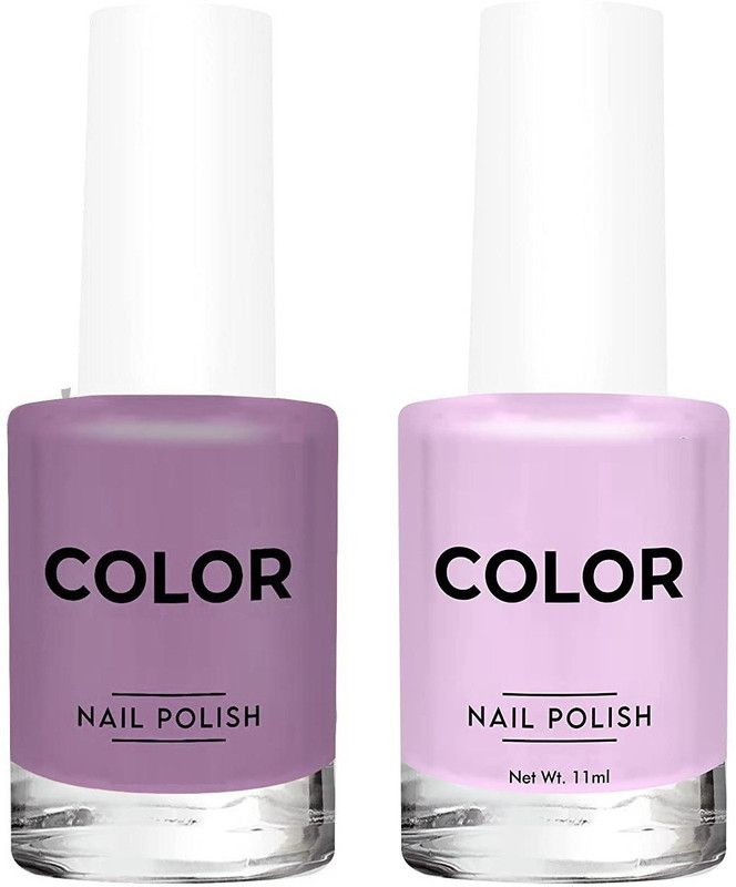 imelda HIGH QUALITY PROFESSIONAL BEST COLOR NAIL PAINT PURPLE, LIGHT PURPLE  (Pack of 2)