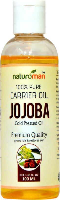 Naturoman 100% Pure Natural Cold Pressed Jojoba Carrier Oil,Helps in Hair Growth, Skin Moisturizing & Nail Care (100ml)  (100 ml)